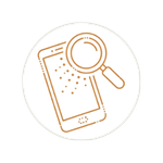 Icono que simboliza la fase de diagnóstico con la llamada de 20 minutos para evaluar la situación y la fase del employee journey.